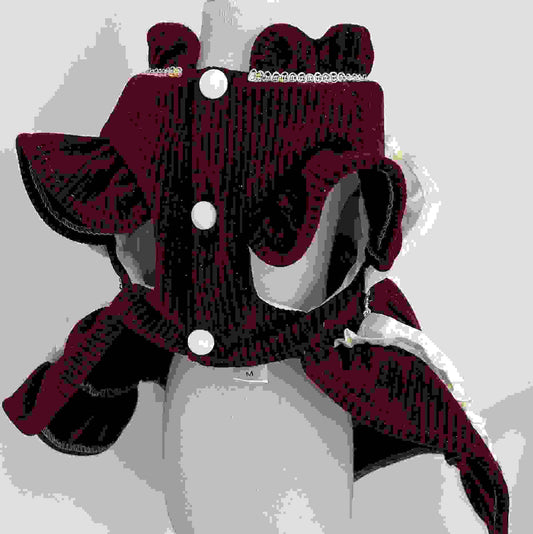 HKM-802643 Custom Handmade Retro Style Pet Clothing - Multiple Sizes Available