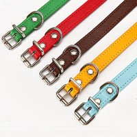 HKM-802707 Durable PU Dog Collar - Size S (1.0*30) & M (1.5*30)