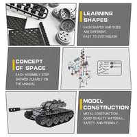 HKM-802771 3D Metal Building Block Set for Kids - Construction and DIY Assembly Educational Toy