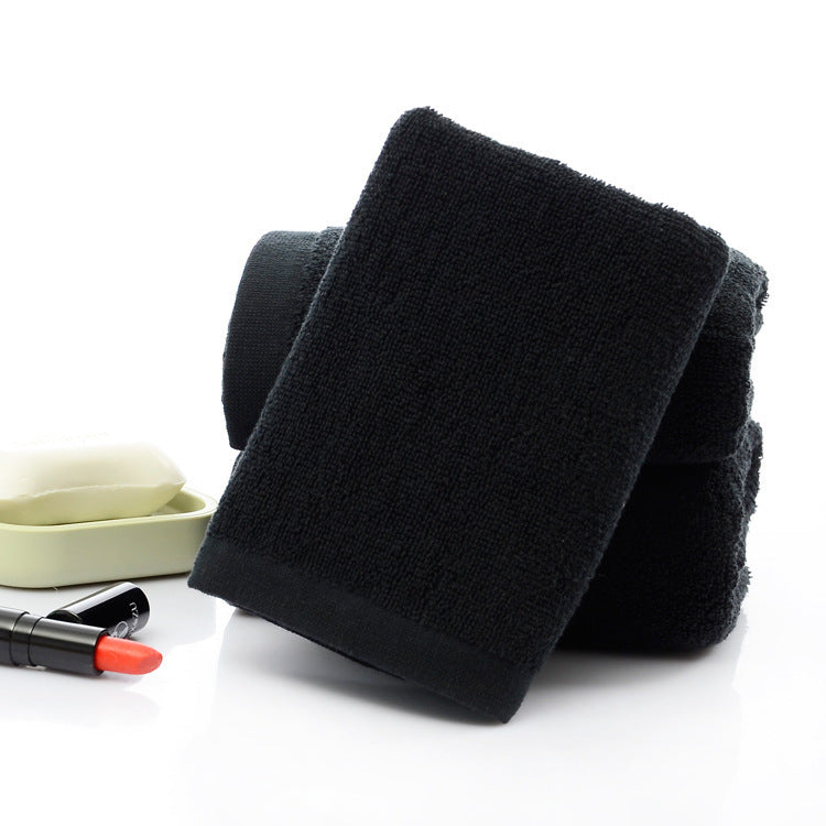 HKM-802771 Black Cotton Towels, 21 Strands, 35x75cm, Soft and Durable Material