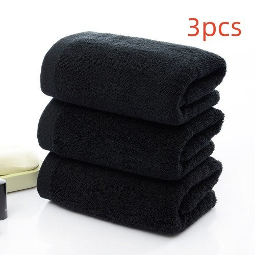 HKM-802771 Black Cotton Towels, 21 Strands, 35x75cm, Soft and Durable Material