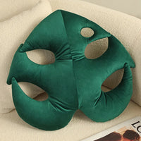 HKM-803027 Lifelike Plush Green Leaf Cushion for Garden Room and Sofa Decor