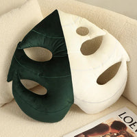 HKM-803027 Lifelike Plush Green Leaf Cushion for Garden Room and Sofa Decor