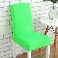 HKM-803091 Solid Color Stretch Chair Cover - Fits Back Height 45-55cm, Seat Length & Width 40-50cm
