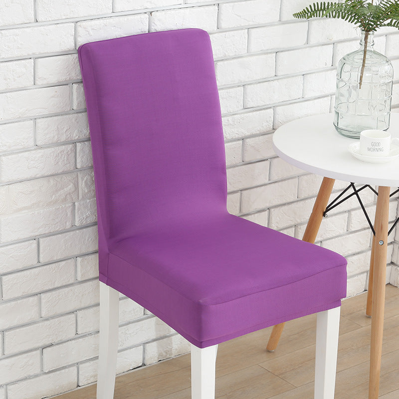 HKM-803091 Solid Color Stretch Chair Cover - Fits Back Height 45-55cm, Seat Length & Width 40-50cm