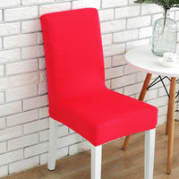 HKM-803091 Solid Color Stretch Chair Cover - Fits Back Height 45-55cm, Seat Length & Width 40-50cm