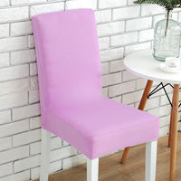HKM-803091 Solid Color Stretch Chair Cover - Fits Back Height 45-55cm, Seat Length & Width 40-50cm