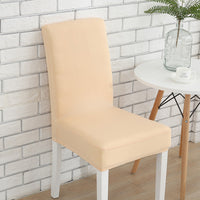 HKM-803091 Solid Color Stretch Chair Cover - Fits Back Height 45-55cm, Seat Length & Width 40-50cm