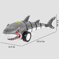 HKM-803155 Remote Control Shark Stunt Car with Light and Swing Function for Kids, Age 2 and Up