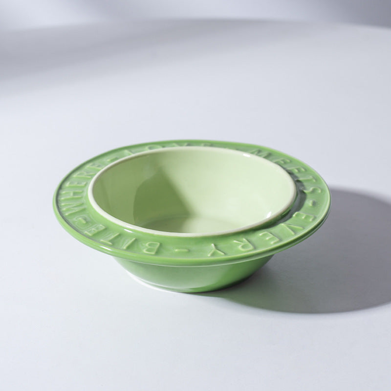 HKM-803219 Ceramic Cat and Dog Bowl with Anti-Tumble Rack and Neck Protection