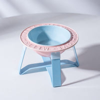 HKM-803219 Ceramic Cat and Dog Bowl with Anti-Tumble Rack and Neck Protection
