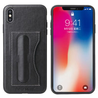 HKM-803283 Leather Back Cover Phone Case Holder Compatible with iPhone and Samsung Models