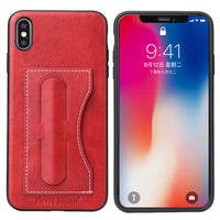 HKM-803283 Leather Back Cover Phone Case Holder Compatible with iPhone and Samsung Models