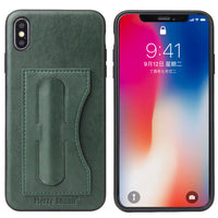 HKM-803283 Leather Back Cover Phone Case Holder Compatible with iPhone and Samsung Models