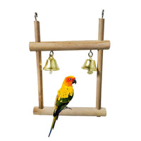 HKM-803283 Natural Solid Wood Bird Stand - 12x15cm