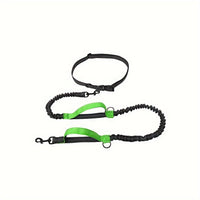 HKM-803539 Adjustable Hands-Free Dog Leash with Durable Nylon Waist Belt for Running and Walking