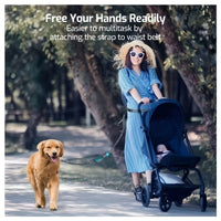 HKM-803539 Adjustable Hands-Free Dog Leash with Durable Nylon Waist Belt for Running and Walking