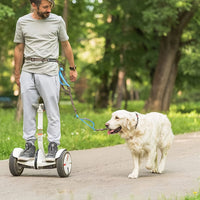 HKM-803539 Adjustable Hands-Free Dog Leash with Durable Nylon Waist Belt for Running and Walking