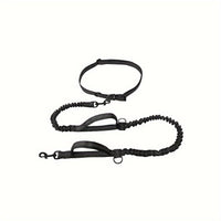 HKM-803539 Adjustable Hands-Free Dog Leash with Durable Nylon Waist Belt for Running and Walking
