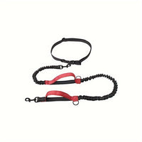 HKM-803539 Adjustable Hands-Free Dog Leash with Durable Nylon Waist Belt for Running and Walking