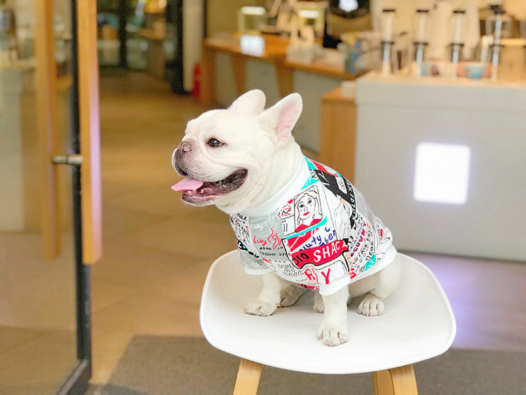 HKM-803603 Cozy Cotton Leisure Sweater for Schnauzers, Shiba Inus, and Bichon Dogs - Sizes L to 3XL
