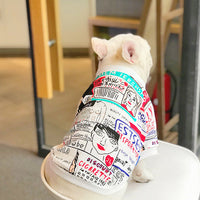 HKM-803603 Cozy Cotton Leisure Sweater for Schnauzers, Shiba Inus, and Bichon Dogs - Sizes L to 3XL