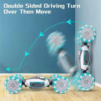 HKM-803603 Remote Control Stunt Drift Car with Light and Music, 2.4G 1/18 Scale, Double-Sided, Hand-Sensing Driving