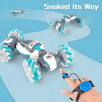 HKM-803603 Remote Control Stunt Drift Car with Light and Music, 2.4G 1/18 Scale, Double-Sided, Hand-Sensing Driving
