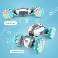 HKM-803603 Remote Control Stunt Drift Car with Light and Music, 2.4G 1/18 Scale, Double-Sided, Hand-Sensing Driving
