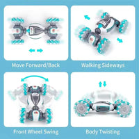 HKM-803603 Remote Control Stunt Drift Car with Light and Music, 2.4G 1/18 Scale, Double-Sided, Hand-Sensing Driving