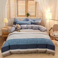 HKM-803667 Floral Twill Cotton Four-Piece Quilt Cover Set in Various Sizes