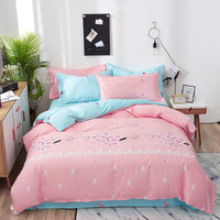 HKM-803667 Floral Twill Cotton Four-Piece Quilt Cover Set in Various Sizes