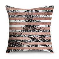 HKM-803731 Modern Minimalist Black and Gold Geometric Rose Gold Polyester Pillowcase 45x45cm