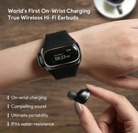 HKM-803859 2 in 1 Wireless Earphone and Fitness Bracelet with Touch Control, Health Monitoring, and Bluetooth 5.0 Connectivity