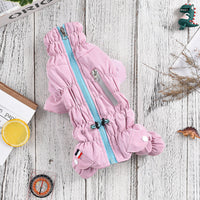 HKM-803859 Outdoor Dog Tight Belly Wrap Shell Jacket in Pink and Green, Available in Multiple Sizes