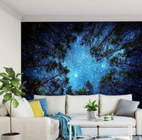 HKM-804115 Forest Starry Tapestry Wall Hanging - 100% Polyester, Multiple Sizes Available