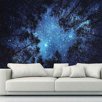 HKM-804115 Forest Starry Tapestry Wall Hanging - 100% Polyester, Multiple Sizes Available