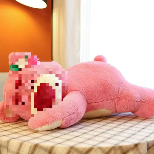 KTX-804179 Pink Super Soft Plush Strawberry Teddy Bear Stuffed Animal Stress Relief Gift Box - 25cm to 99cm Height Range