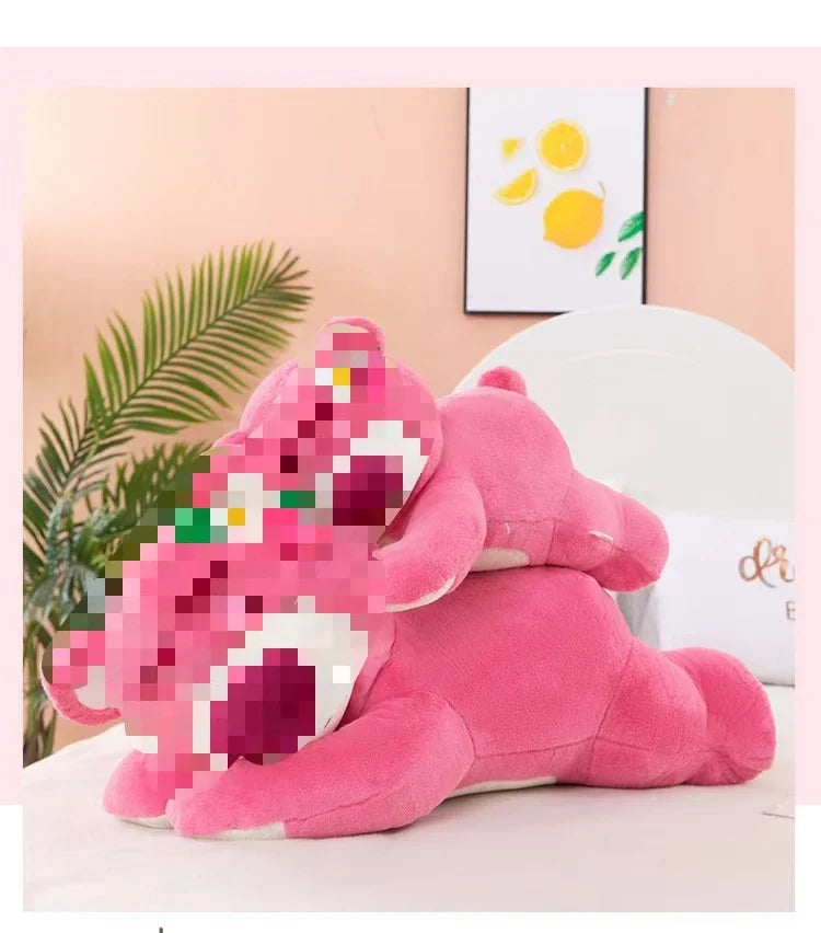 KTX-804179 Pink Super Soft Plush Strawberry Teddy Bear Stuffed Animal Stress Relief Gift Box - 25cm to 99cm Height Range