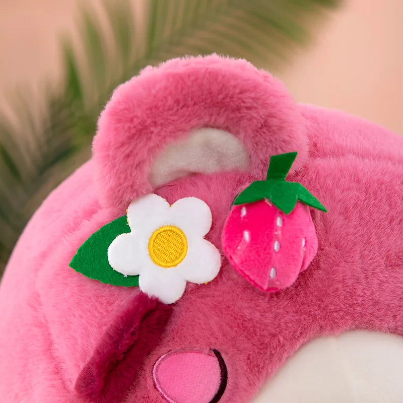 KTX-804179 Pink Super Soft Plush Strawberry Teddy Bear Stuffed Animal Stress Relief Gift Box - 25cm to 99cm Height Range