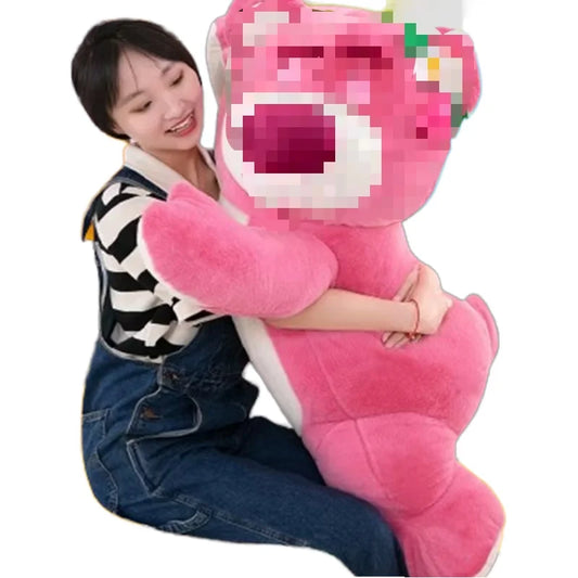 KTX-804179 Pink Super Soft Plush Strawberry Teddy Bear Stuffed Animal Stress Relief Gift Box - 25cm to 99cm Height Range