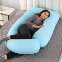 HKM-804243 G-shaped Crystal Velvet Waist Pillow for Side Sleeping Moms - Detachable Cover, U-Shape Support, Various Colors Available