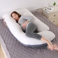 HKM-804243 G-shaped Crystal Velvet Waist Pillow for Side Sleeping Moms - Detachable Cover, U-Shape Support, Various Colors Available