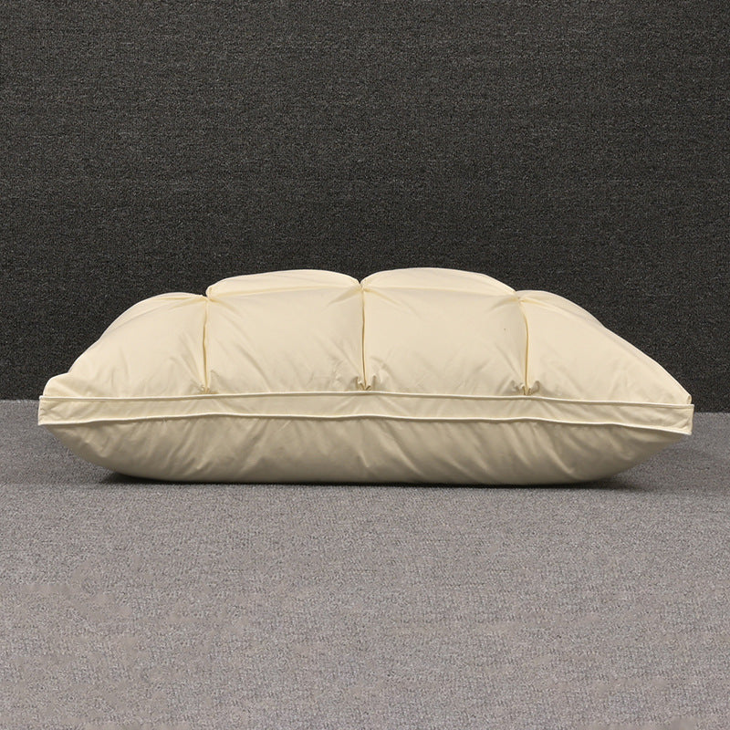 HKM-804627 Cotton White Goose Down Pillow for Single Use - Rectangular Design, 95% Down Filling