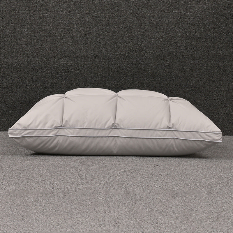 HKM-804627 Cotton White Goose Down Pillow for Single Use - Rectangular Design, 95% Down Filling