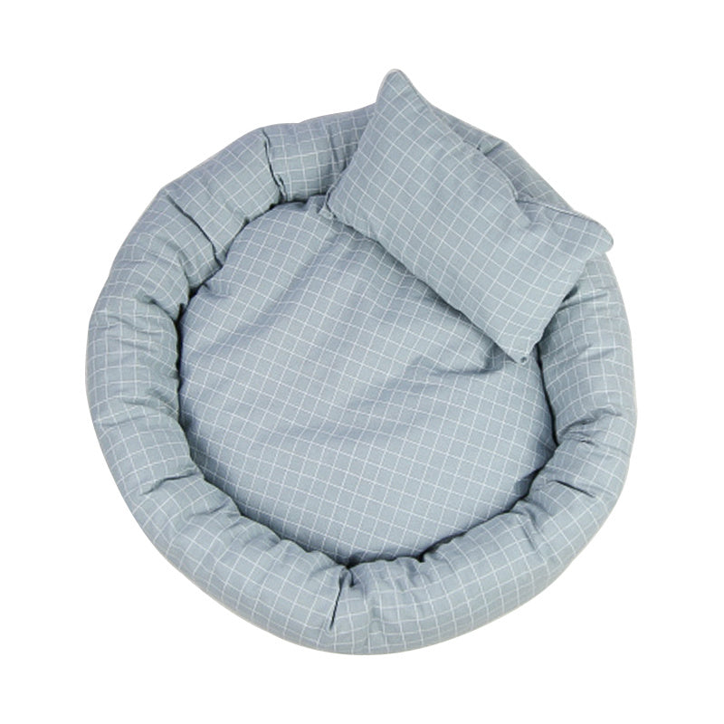 HKM-804627 Egg Tart-Shaped Cat Litter Bed with Soft Velvet Cotton and Non-Slip Oxford Base