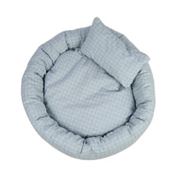 HKM-804627 Egg Tart-Shaped Cat Litter Bed with Soft Velvet Cotton and Non-Slip Oxford Base
