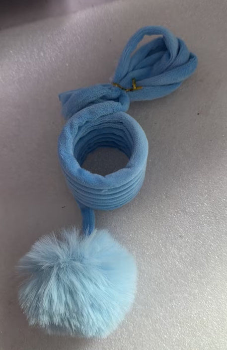 HKM-804691 Interactive Plush Spring Rabbit Hair Ball Cat Toy for Active Play and Exercise