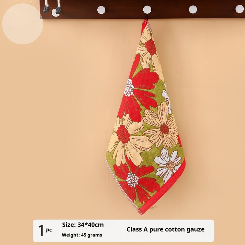 KTX-804755 Soft Cotton Kids' Towel Set - Lint-Free Face Wash Handkerchiefs, 4 Pack Assorted Colors