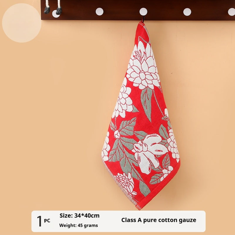 KTX-804755 Soft Cotton Kids' Towel Set - Lint-Free Face Wash Handkerchiefs, 4 Pack Assorted Colors